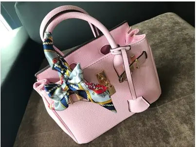 Color-Block Platinum Kelly Tote Bag