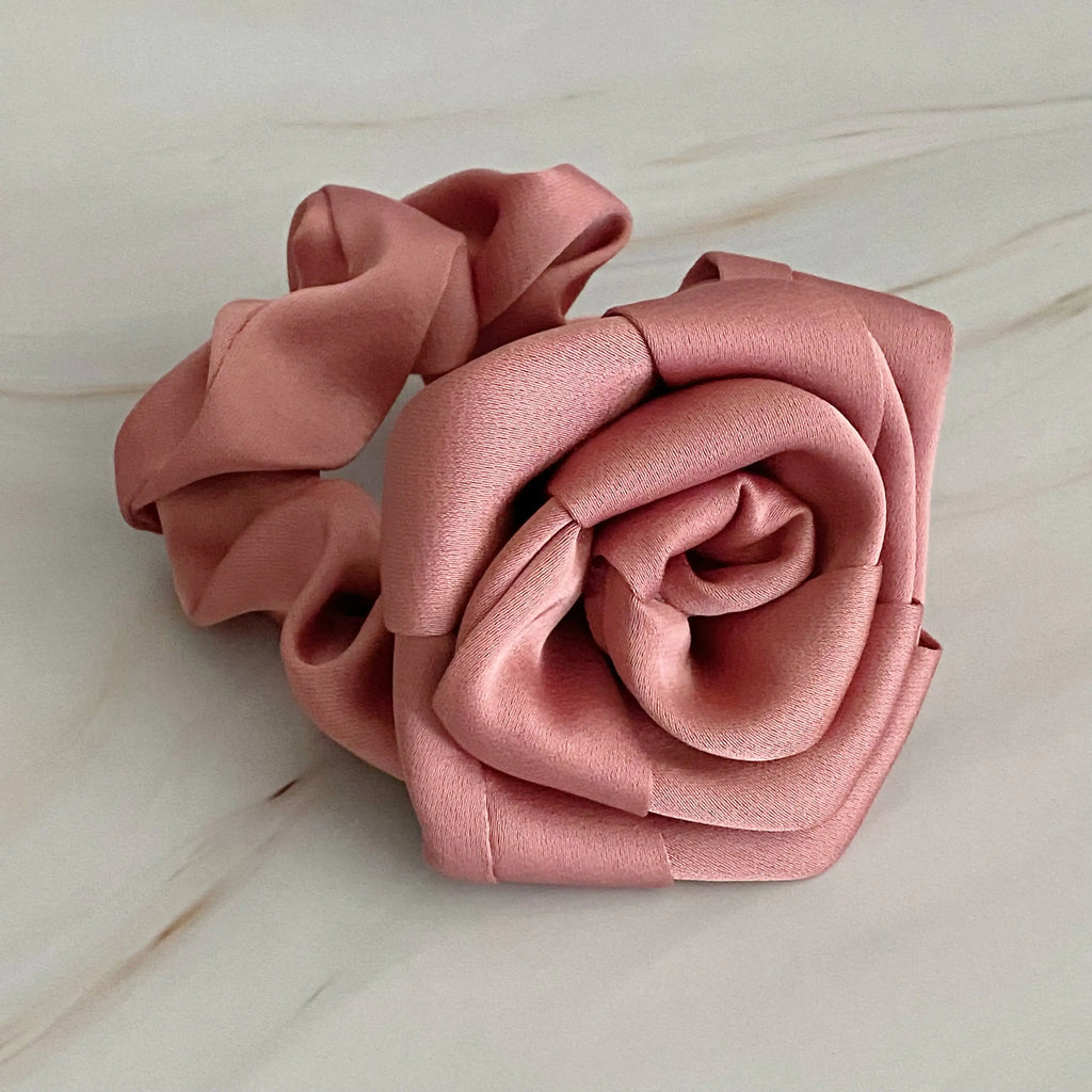 Art Of Work Satin Rose Scrunchie