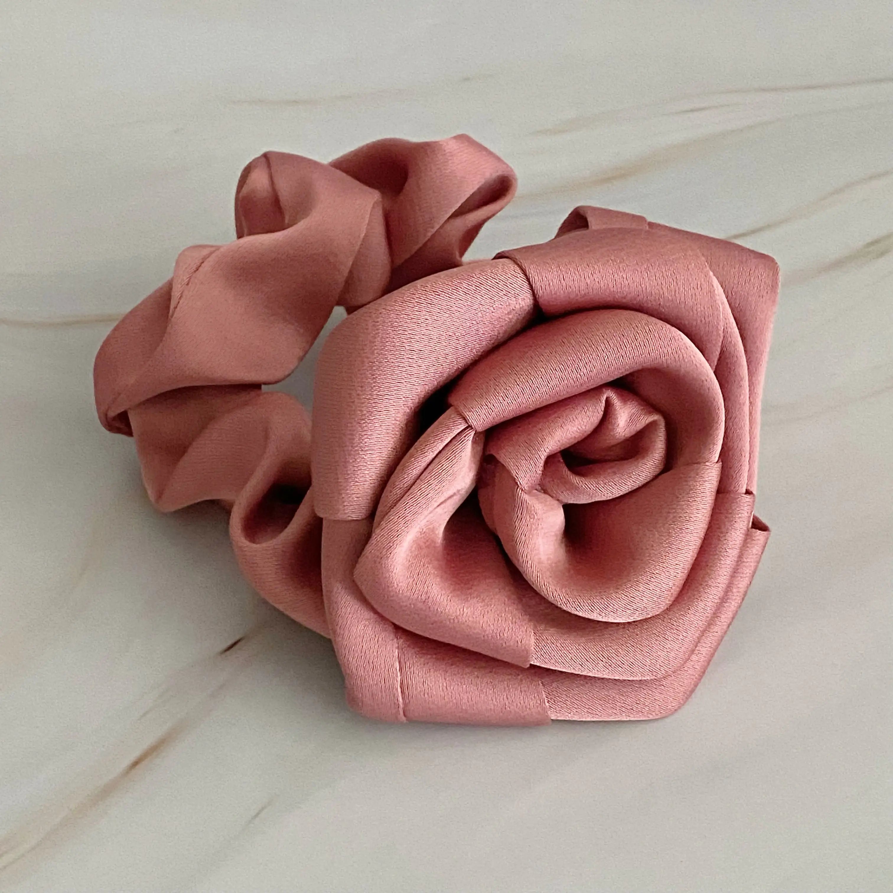 Art Of Work Satin Rose Scrunchie