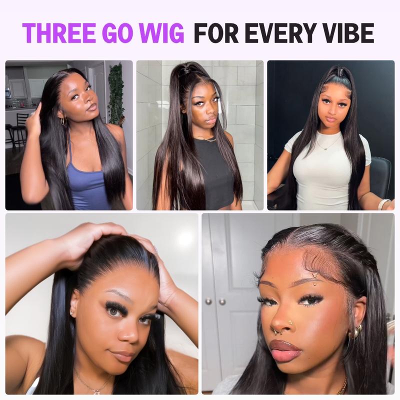 [HOT] Megalook 13x6 Glueless Lace Frontal Wig Pre-Everything Ear To Ear Natural Hairline HD Lace Skin Melted Silky Straight Human Hair Wigs With Drawstring