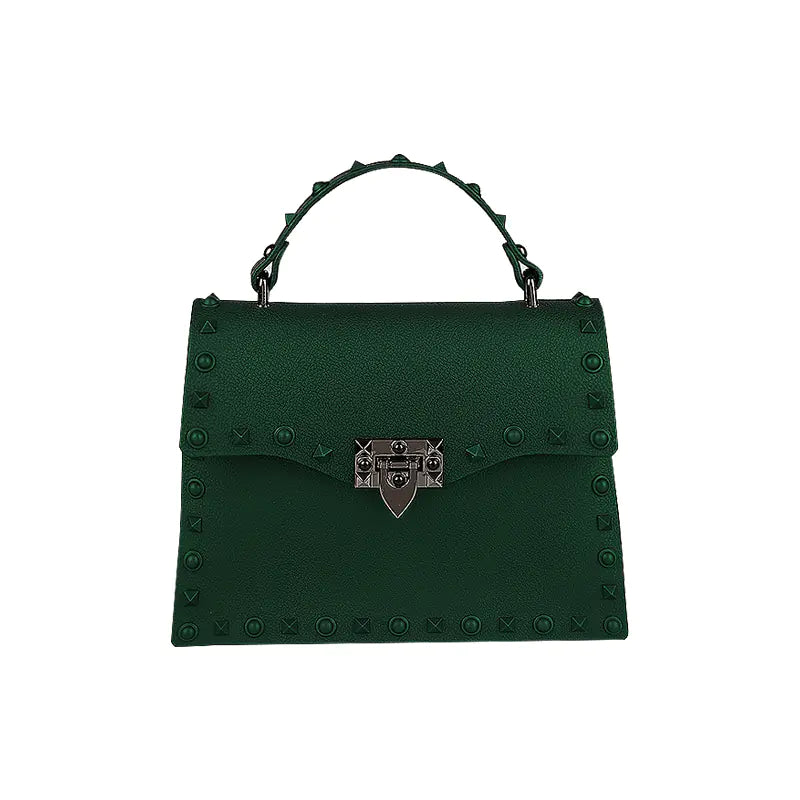 Matte Jelly Bag with Studs - Shoulder Crossbody Style