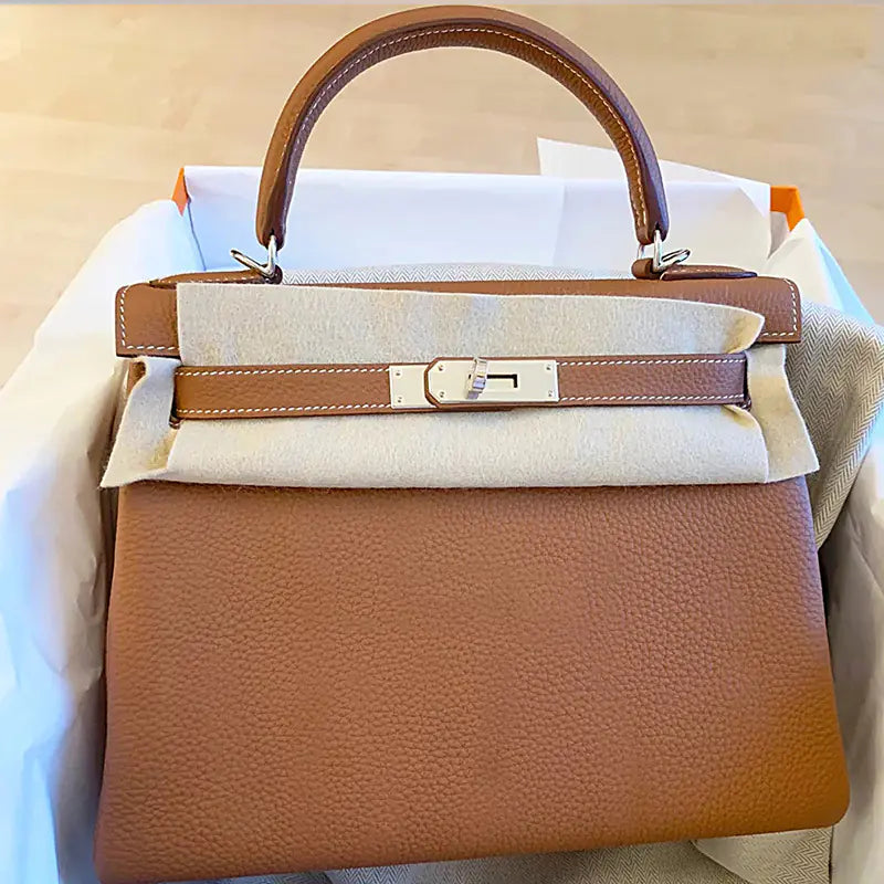 2019 New Kelly Tote Bag in Togo Leather for Women