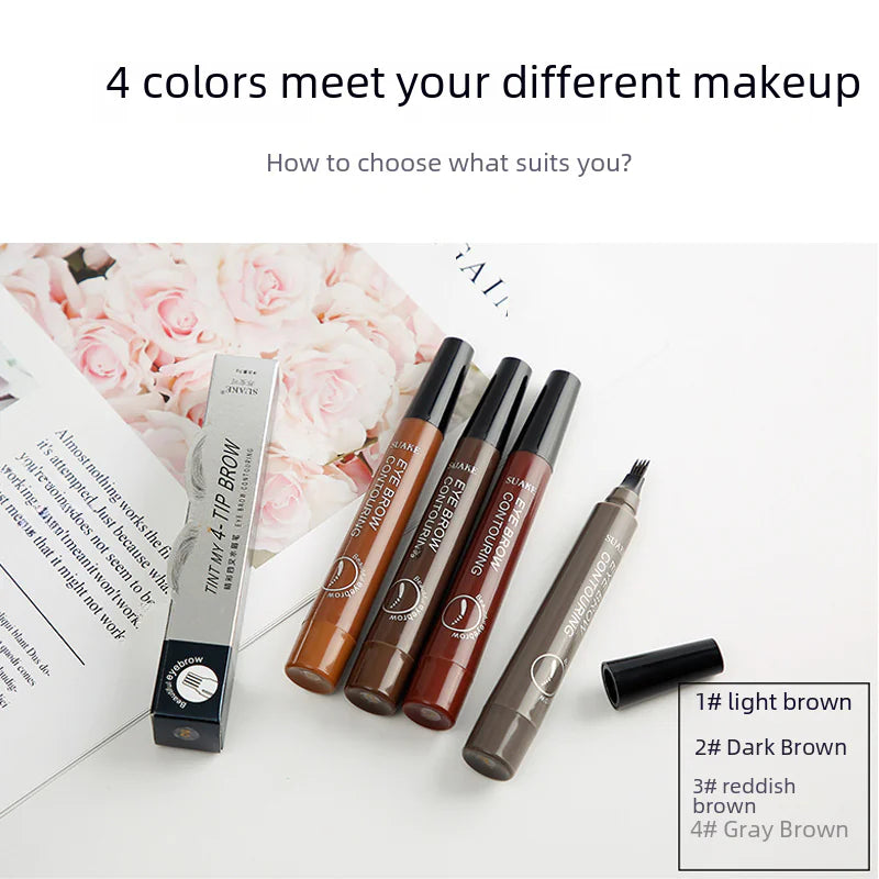 Suankey Waterproof Long-lasting Four-tip Eyebrow Pencil