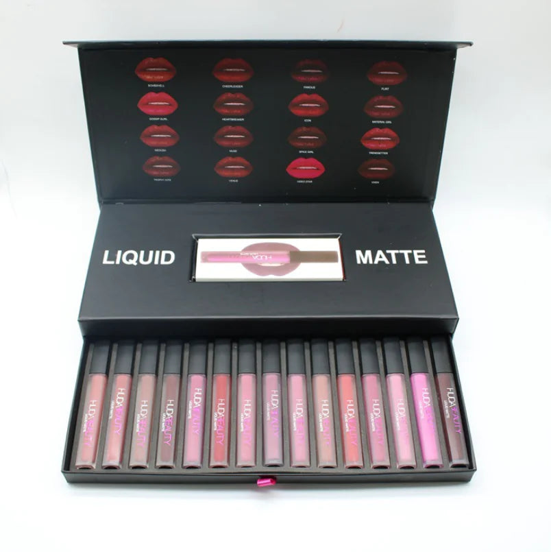 Matte Lip Gloss Gift Box Set with Big Tubes (16 Colors)