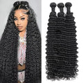 12A Deep Wave Human Hair Bundles 20 20 20 Inches 100% Unprocessed Deep Wave Bundles Wet And Wavy Bundles Curly Bundles Human Hair Virgin Hair Extensions Natural Color