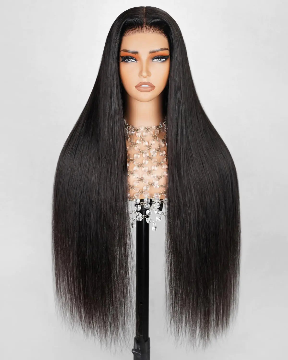 Arabella 5x6 Wear and Go Glueless Wigs Human Hair Pre Cut Lace 210% Density Lace Front Wig Human Hair 12A Real Pre Plucked Bleached Knots Upgraded Straight Wig (30inch 5X6 Glueless Wig)
