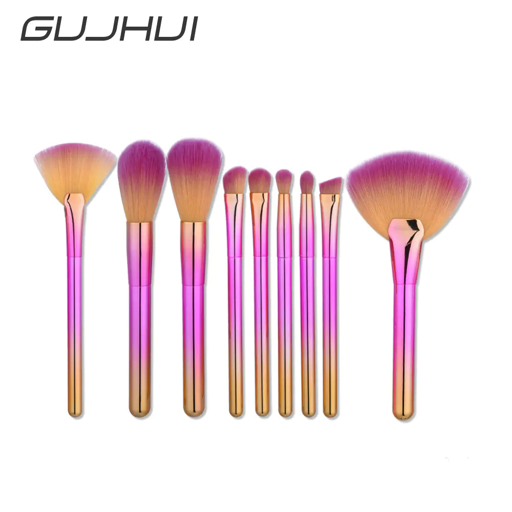 Makeup Brush Set with 9 Brushes and Powder Brush