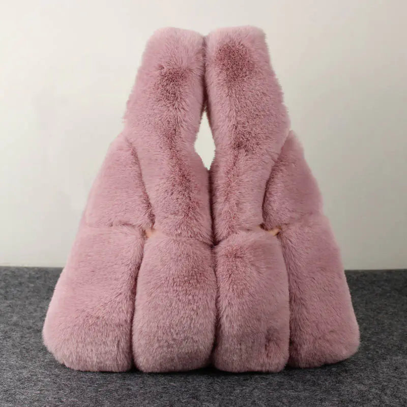 Girls' Rex Rabbit Fur Tote Bag