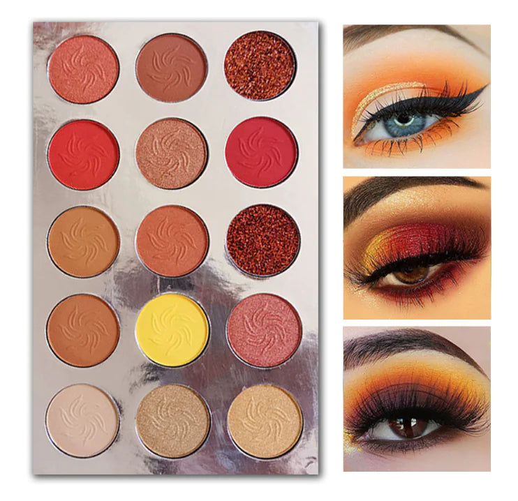 15 Seasons Green Glitter Eyeshadow Palette (Blue & Purple)