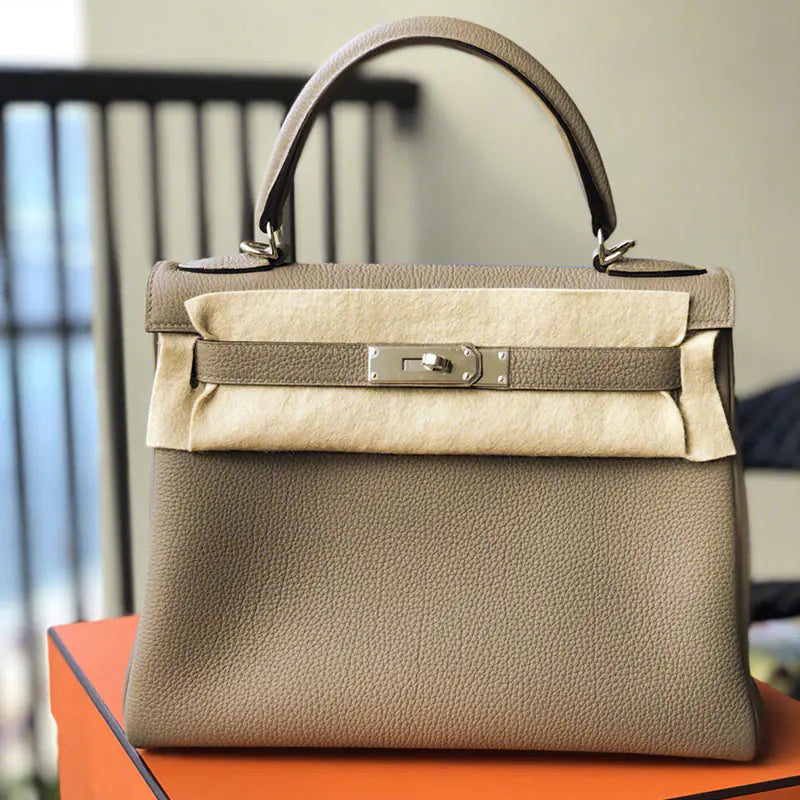 2019 New Kelly Tote Bag in Togo Leather for Women