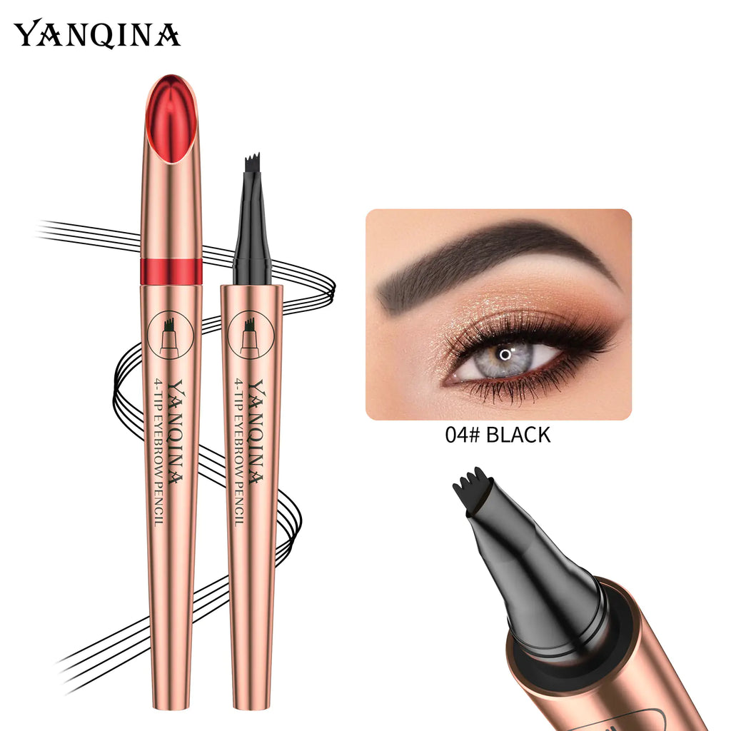 2023 Waterproof Four-Head Liquid Eyebrow Pencil