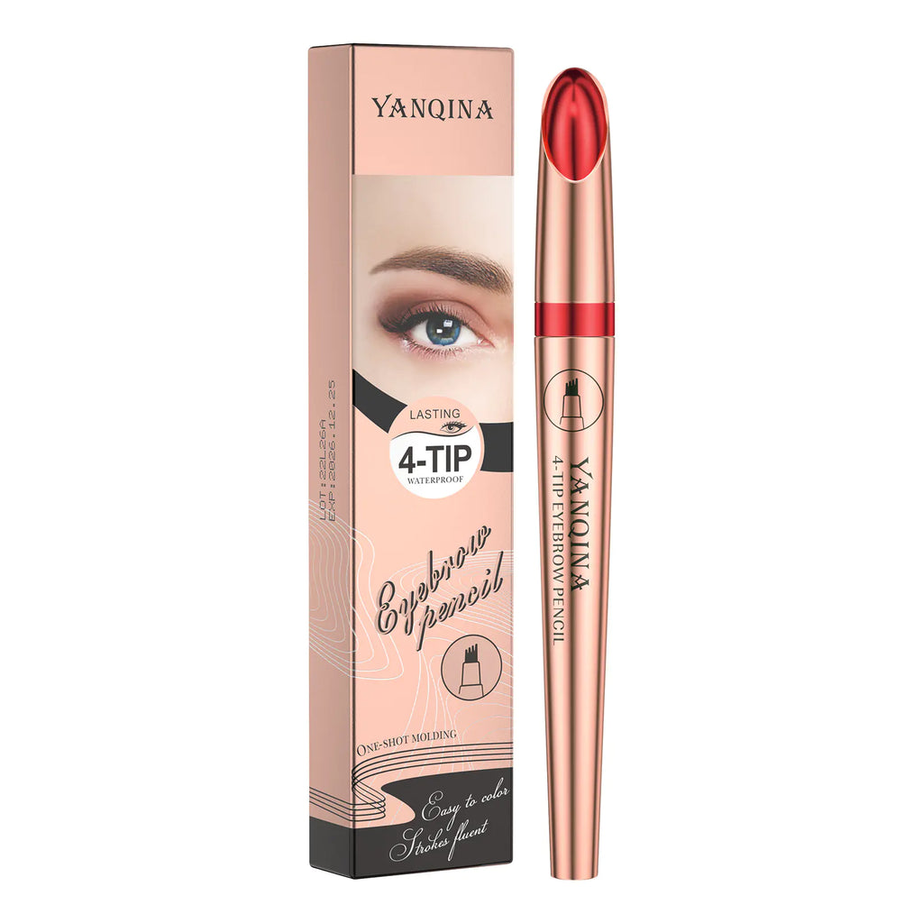 2023 Waterproof Four-Head Liquid Eyebrow Pencil