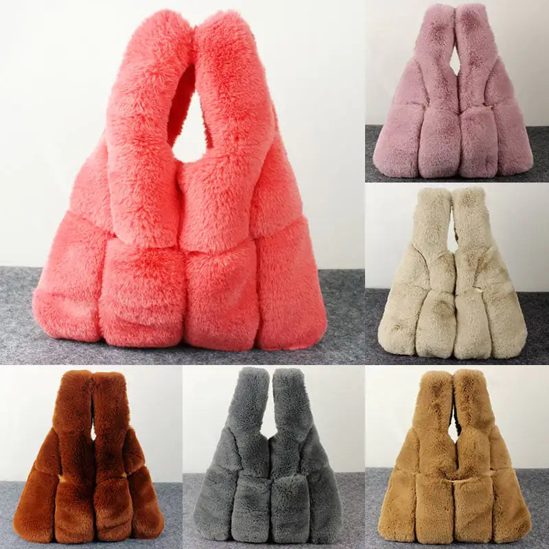 Girls' Rex Rabbit Fur Tote Bag