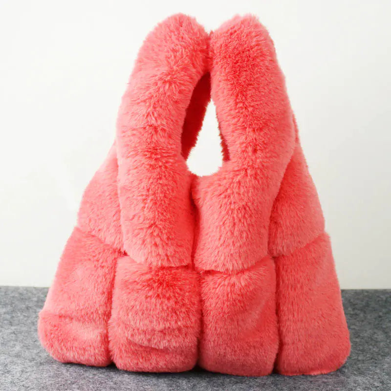 Girls' Rex Rabbit Fur Tote Bag