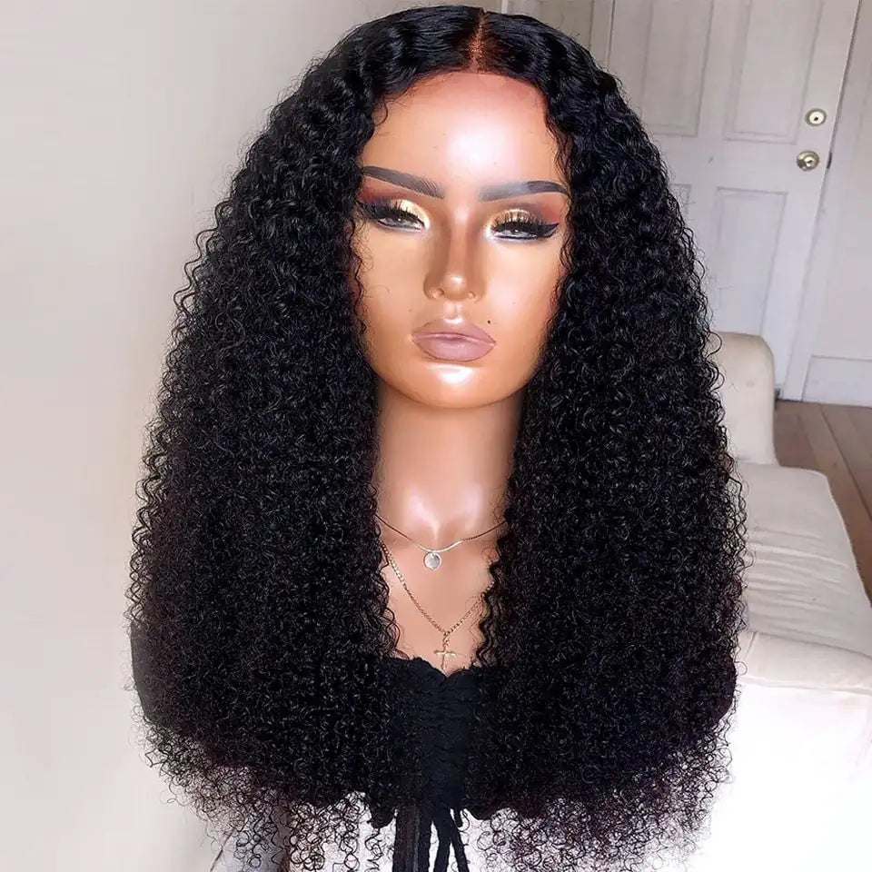 Fluffy Density Long Kinky Curly Lace Front Wig