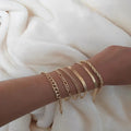 Bohemian Layered Blade Chain Bracelet Set (6 Pieces)