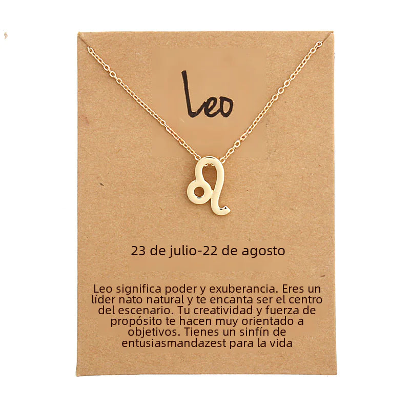 Zodiac Alloy Pendant Necklace Wholesale Christmas Gift
