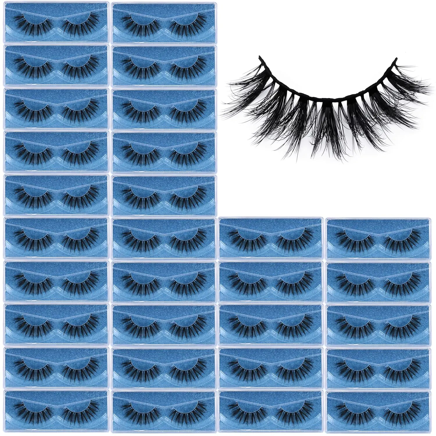 APCYUST Lashes Mink Bulk Wholesale Lashes 5D Fluffy Eyelashes (Doll Eye 30 Pairs)