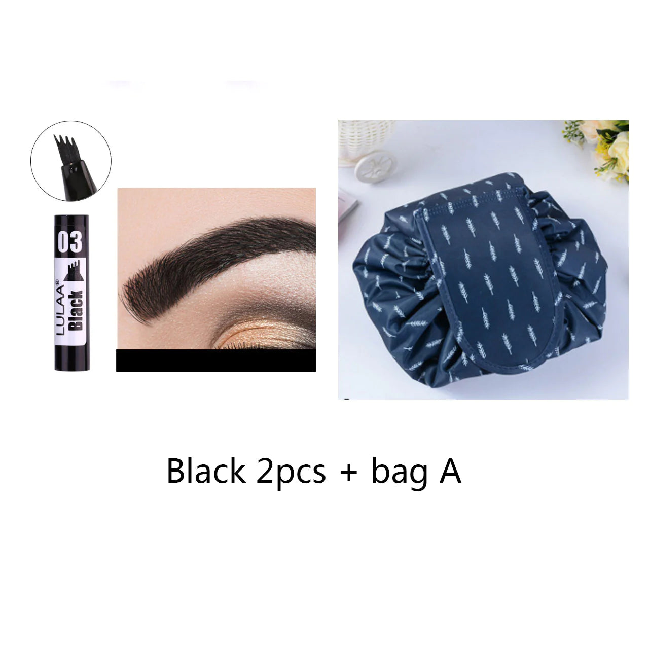 Four-Claw Tip Smudge-Proof Liquid Eyeliner & Eyebrow Pencil