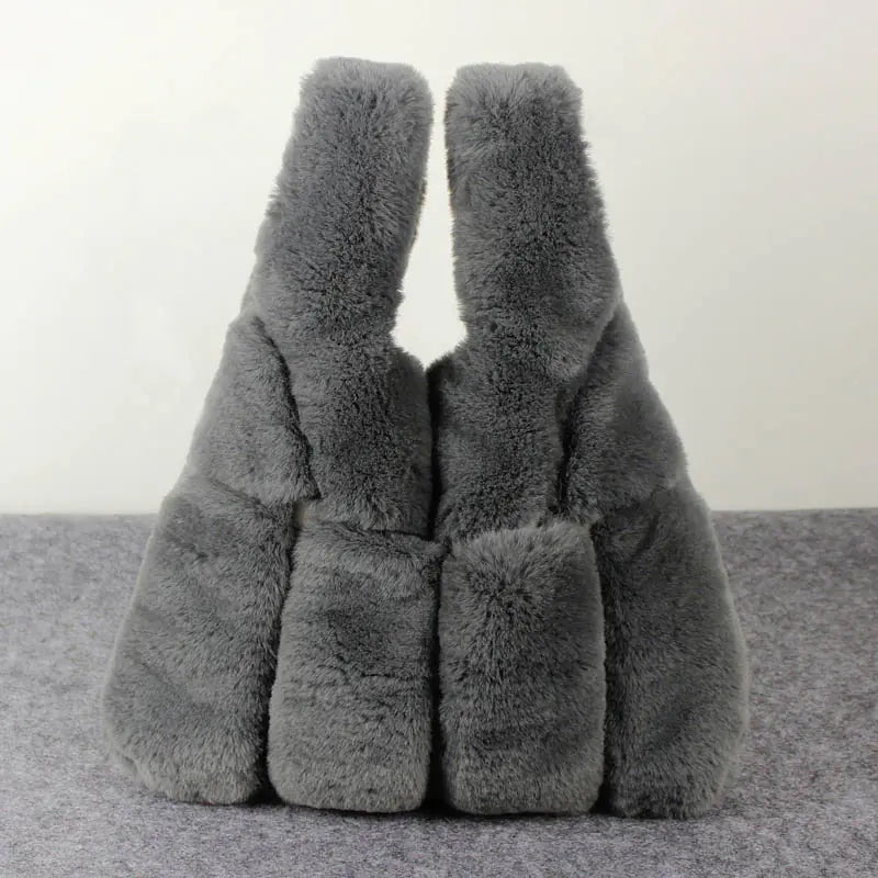 Girls' Rex Rabbit Fur Tote Bag