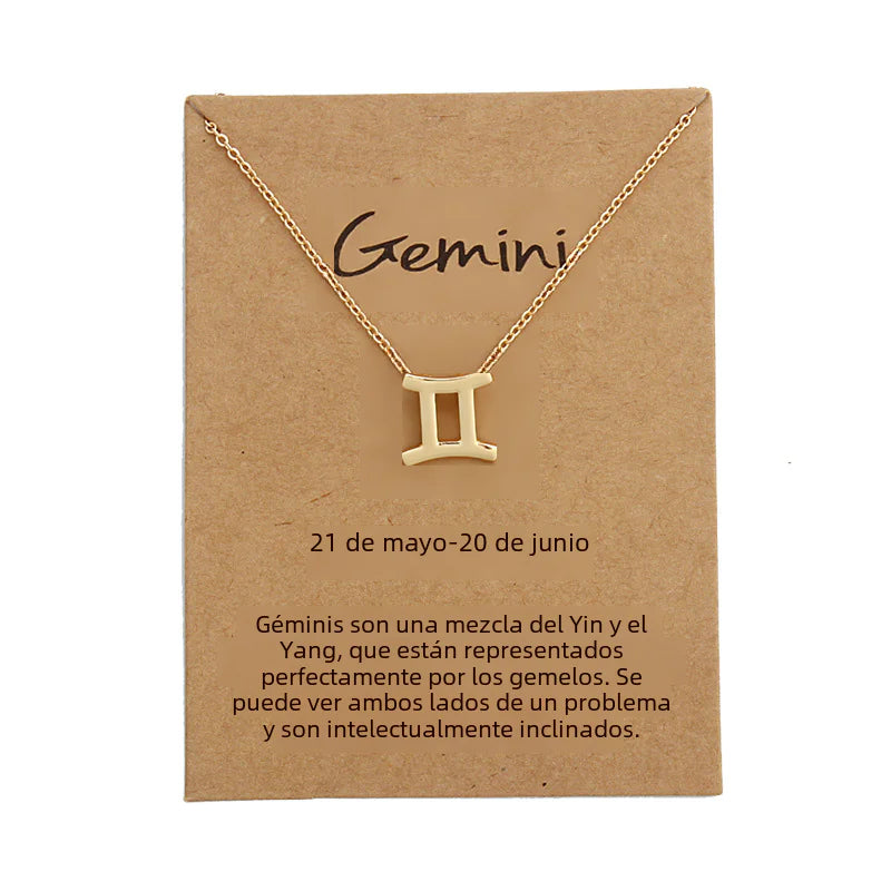 Zodiac Alloy Pendant Necklace Wholesale Christmas Gift